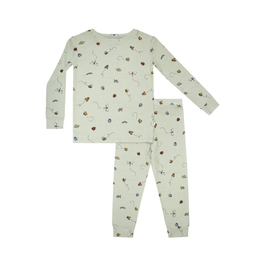 Bamboo Pajama Set | Bugs (Small Ribbed)