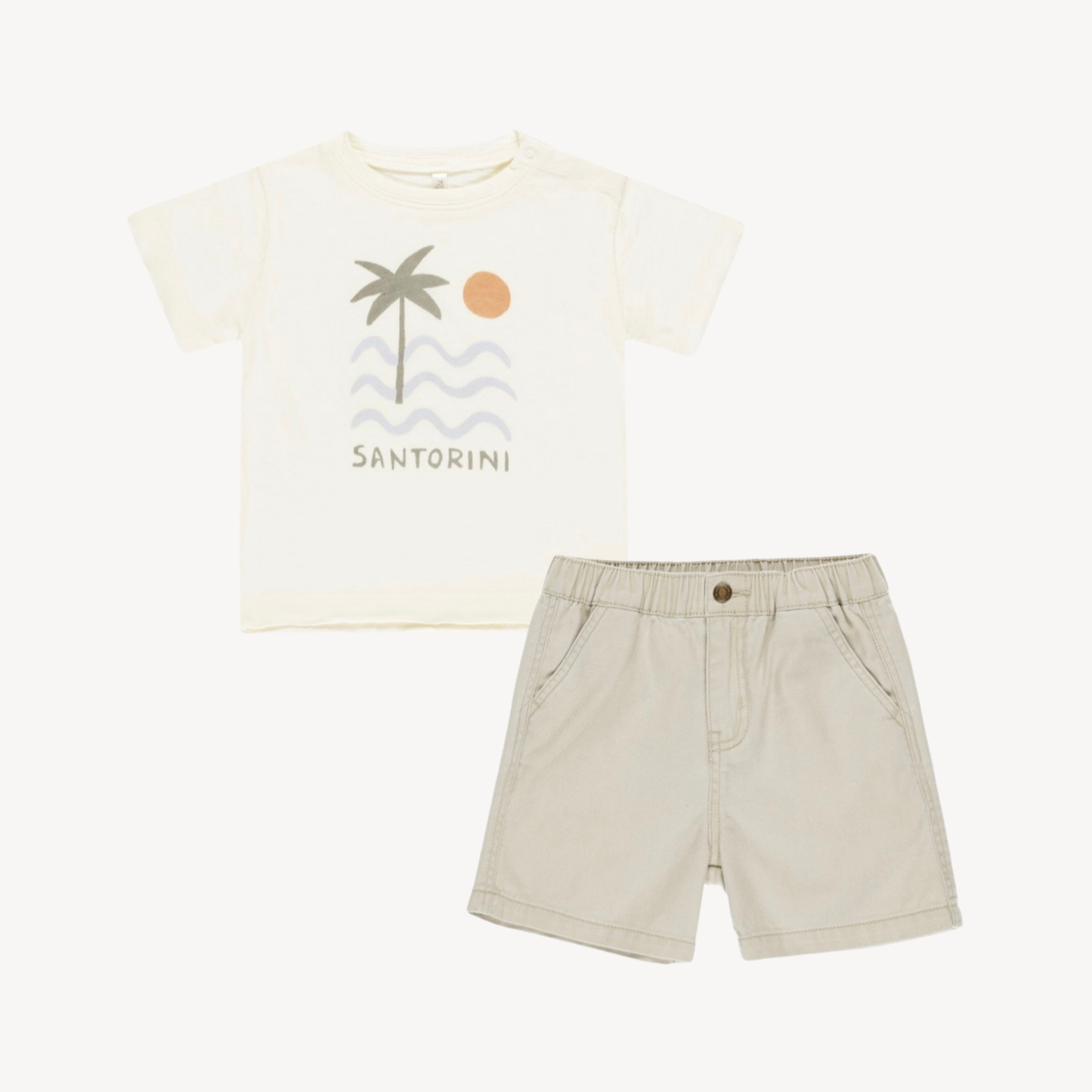 Santorini Raw Edge Tee & Stone Dawson Short