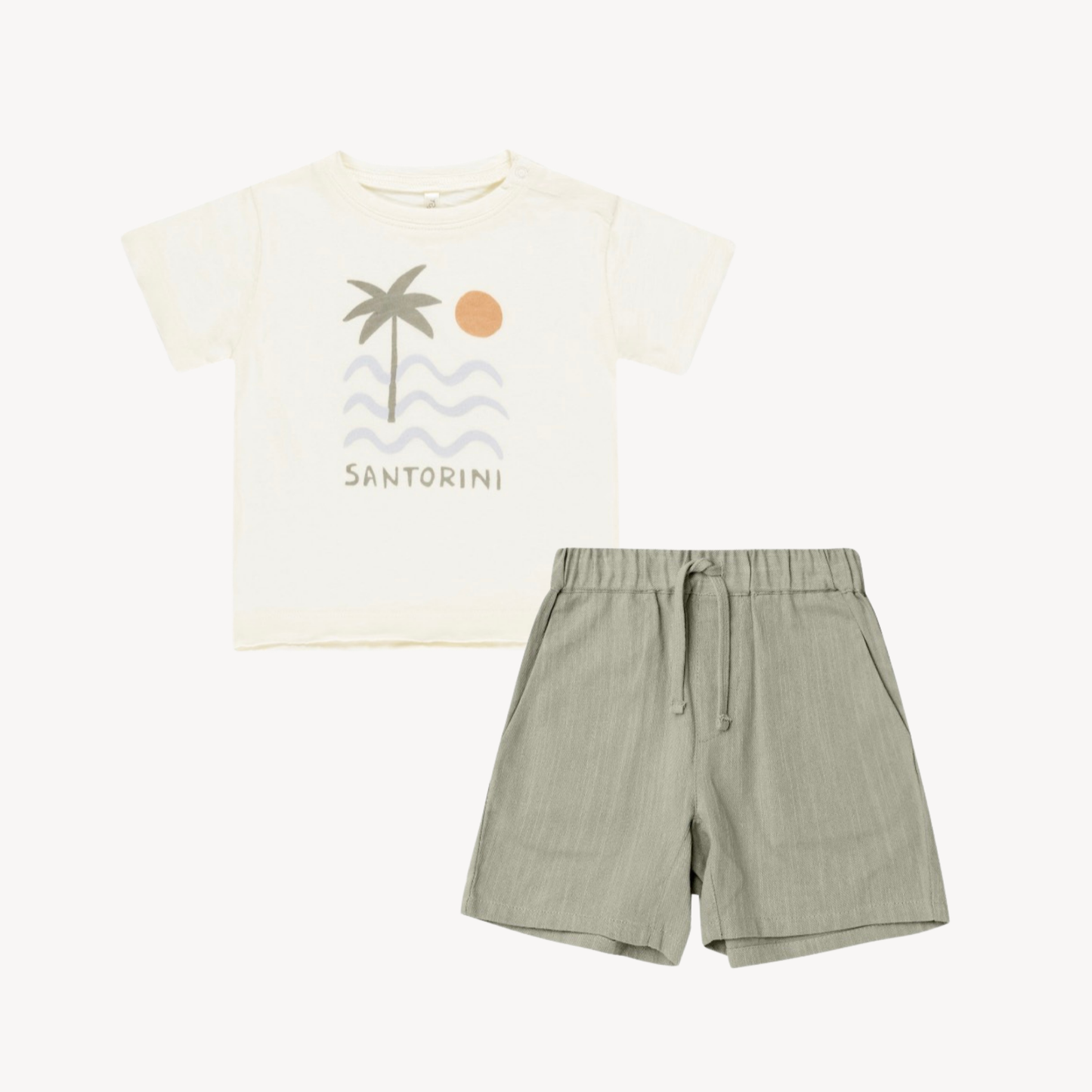 Santorini Raw Edge Tee & Laurel Bermuda Short