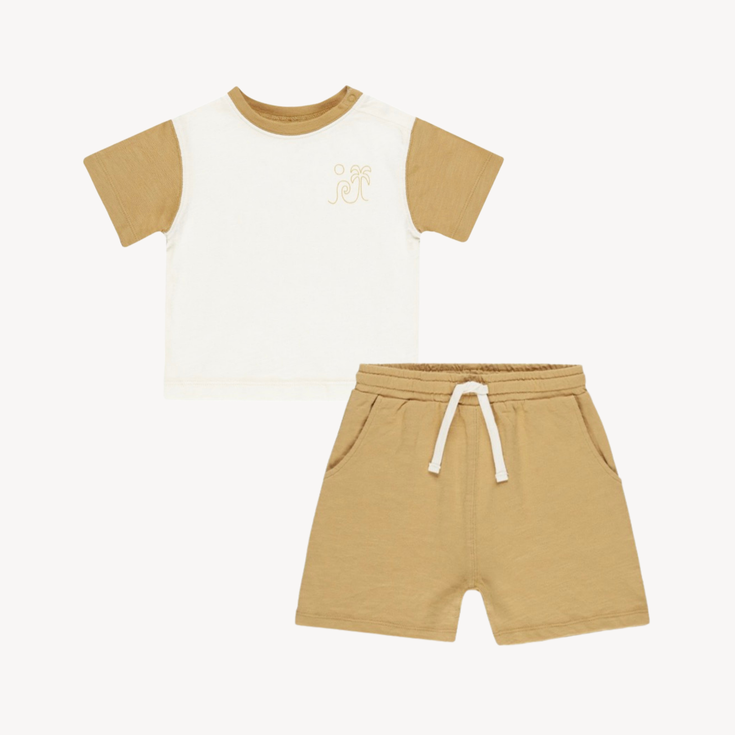 Short Sleeve Baseball Tee & Marigold Sam Short (8-9Y)