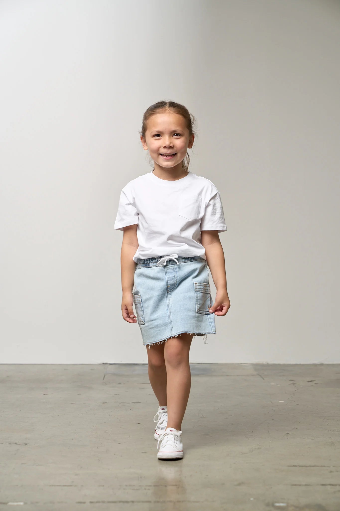 Cargo Denim Skirt | Light Wash