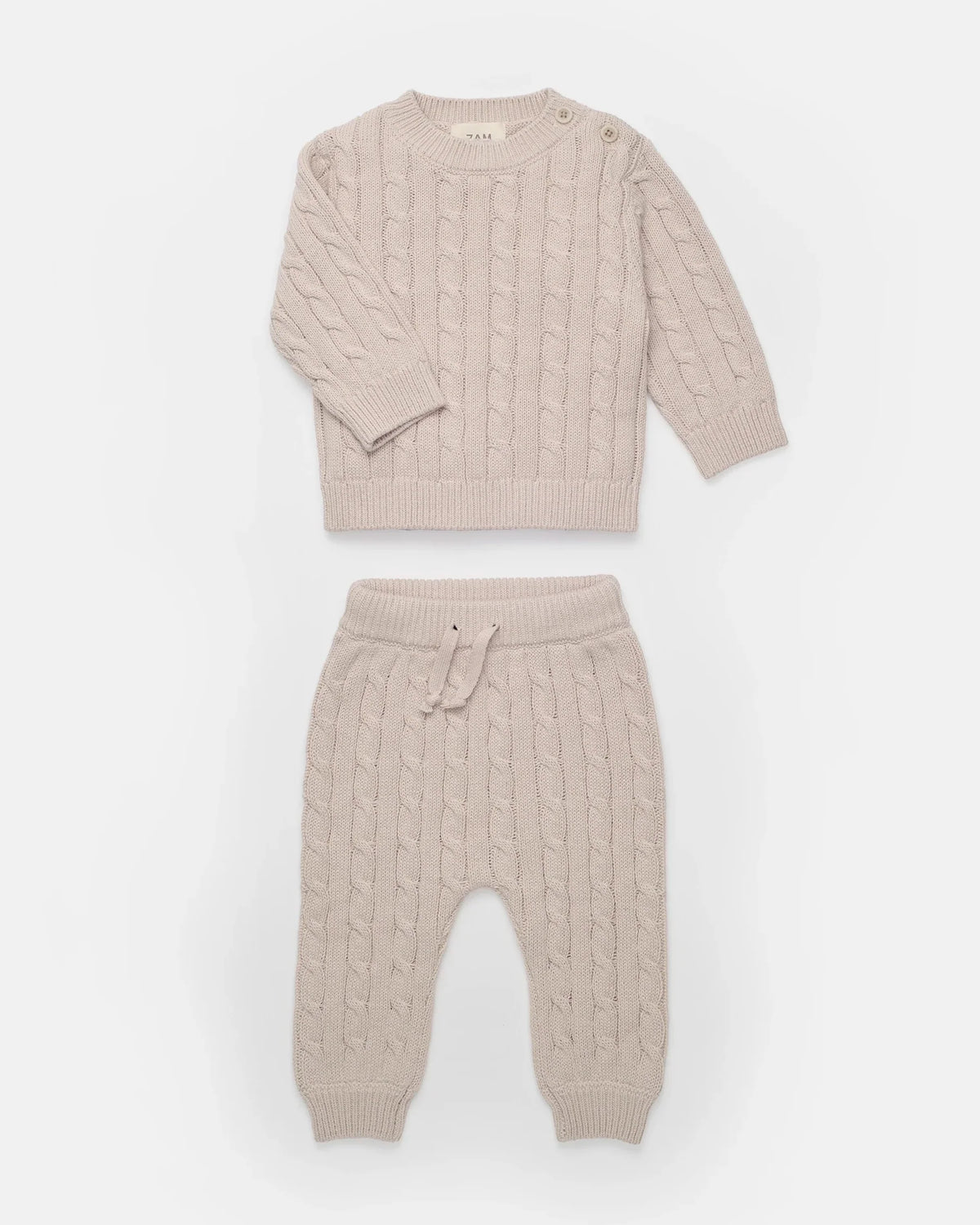 Chunky Cable Cotton Set | Wheat