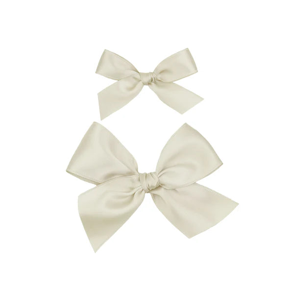Satin Bow | Champagne Clip