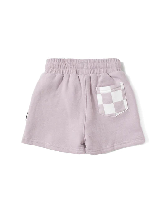 Checkered Pocket Short | Lavender