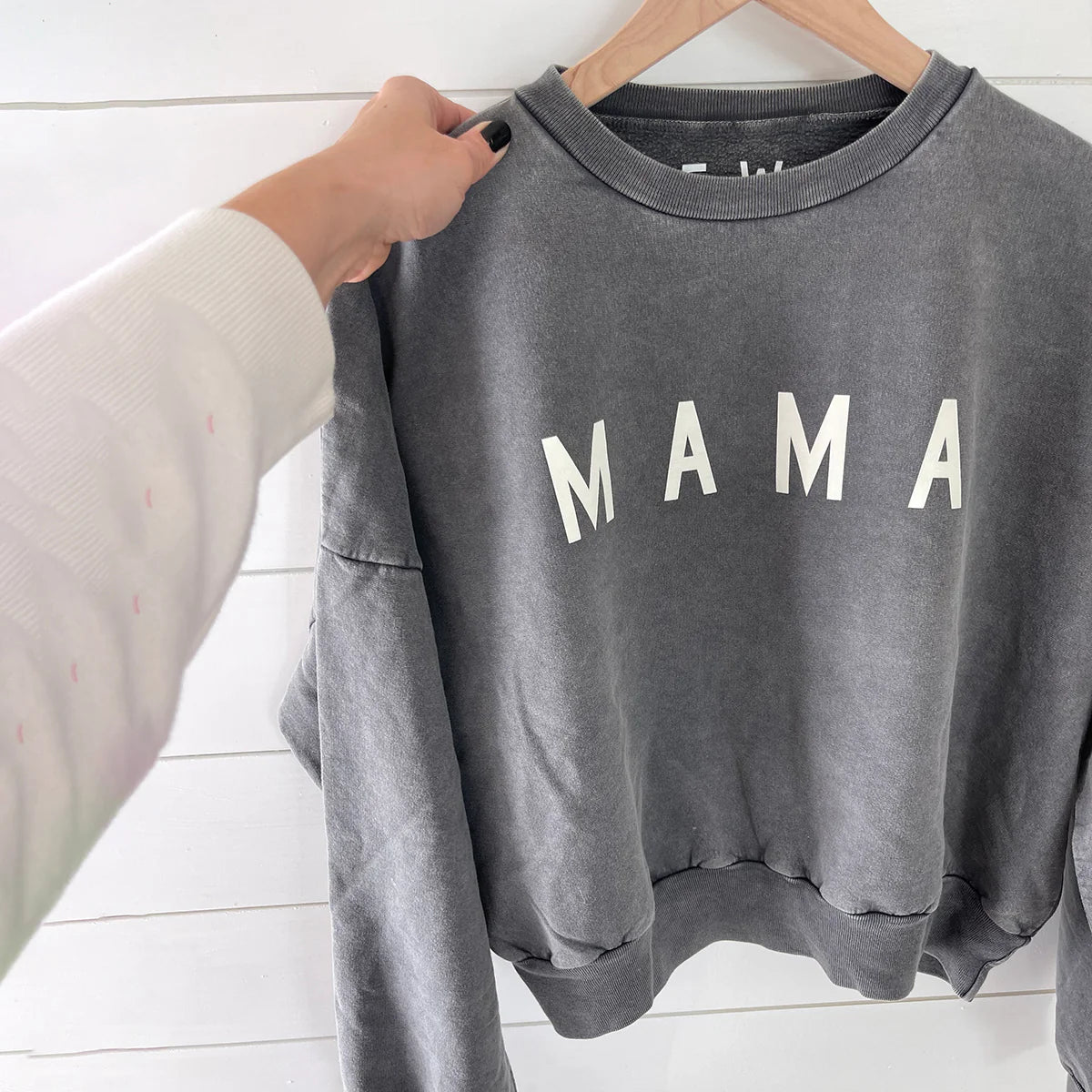 Women's 'MAMA' Oversized Sweatshirt | Charcoal