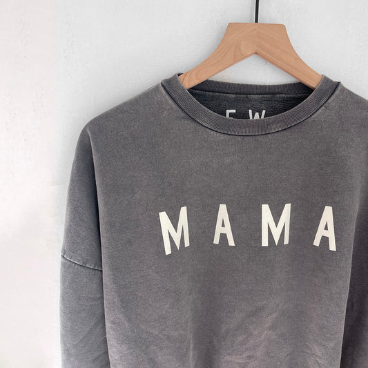 Women's 'MAMA' Oversized Sweatshirt | Charcoal