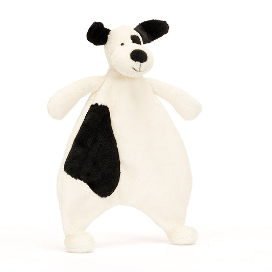 Bashful Cream & Black Puppy Comforter