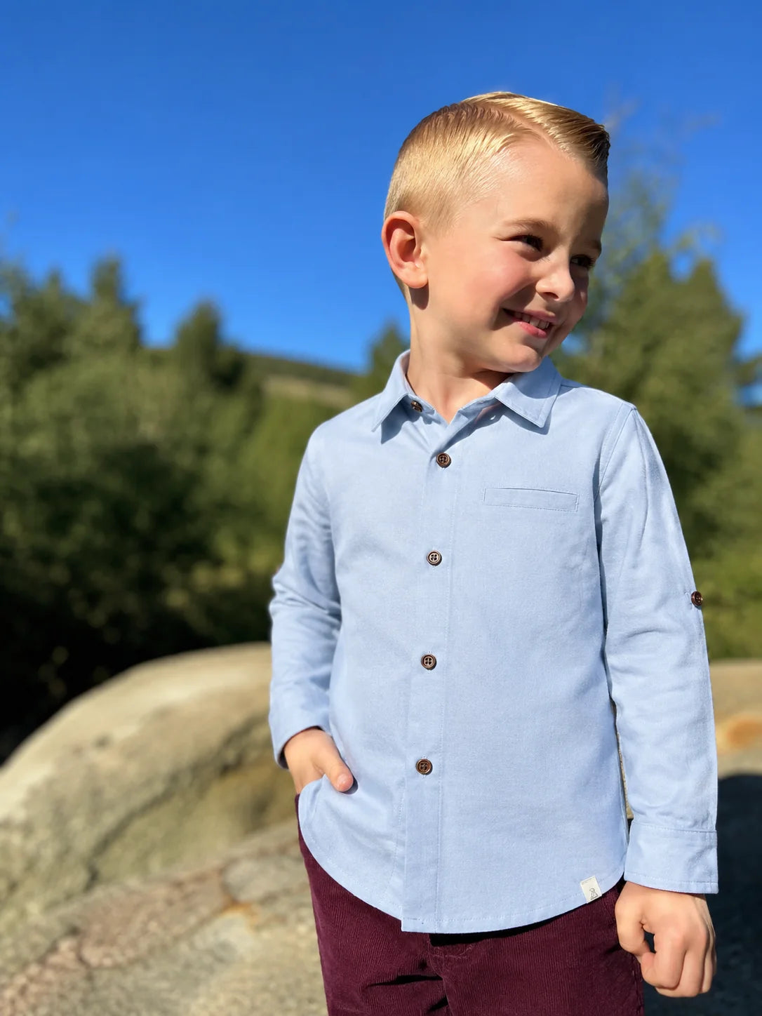 Atwood Woven Shirt | Pale Blue Chambray