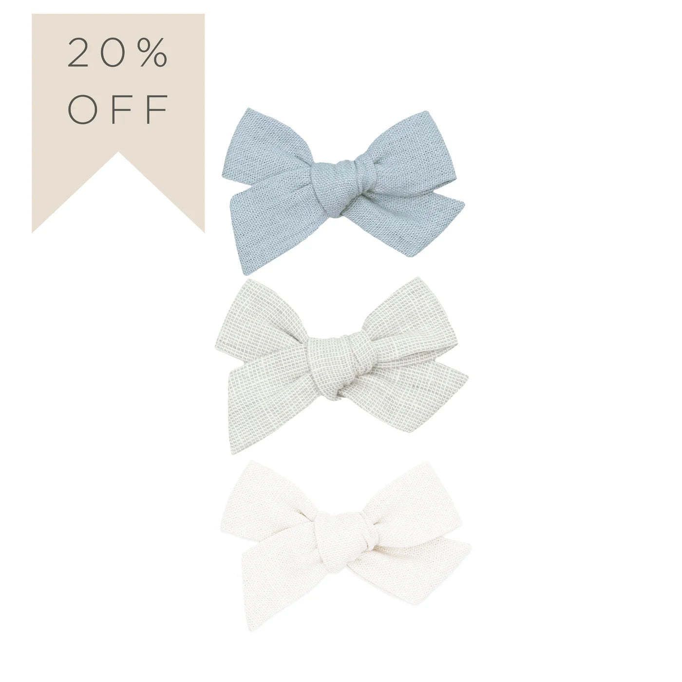 Blue Chambray Linen 3 Pack | Clips