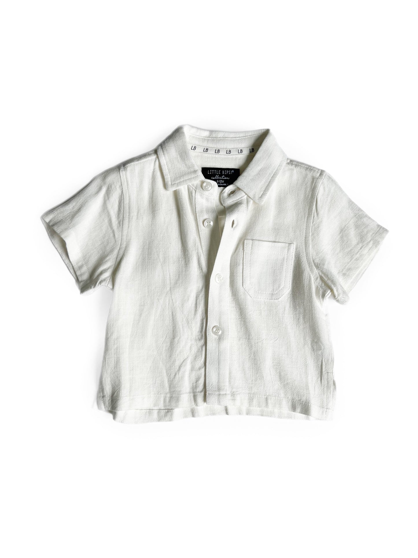 Linen Button Up | White