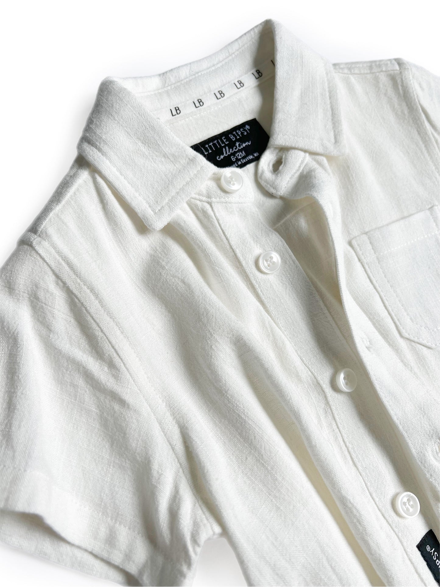 Linen Button Up | White