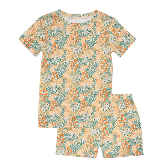 Shorts Two-Piece Bamboo Pajama Set | Wildflowers