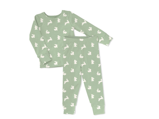 2-Piece Bamboo Pajamas | Sage Bunnies