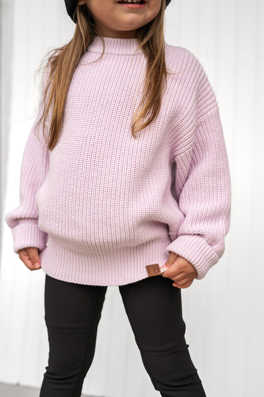 Chunky Knit Sweater | Lavender