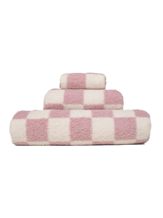 Plush Blanket | Dusty Rose Check
