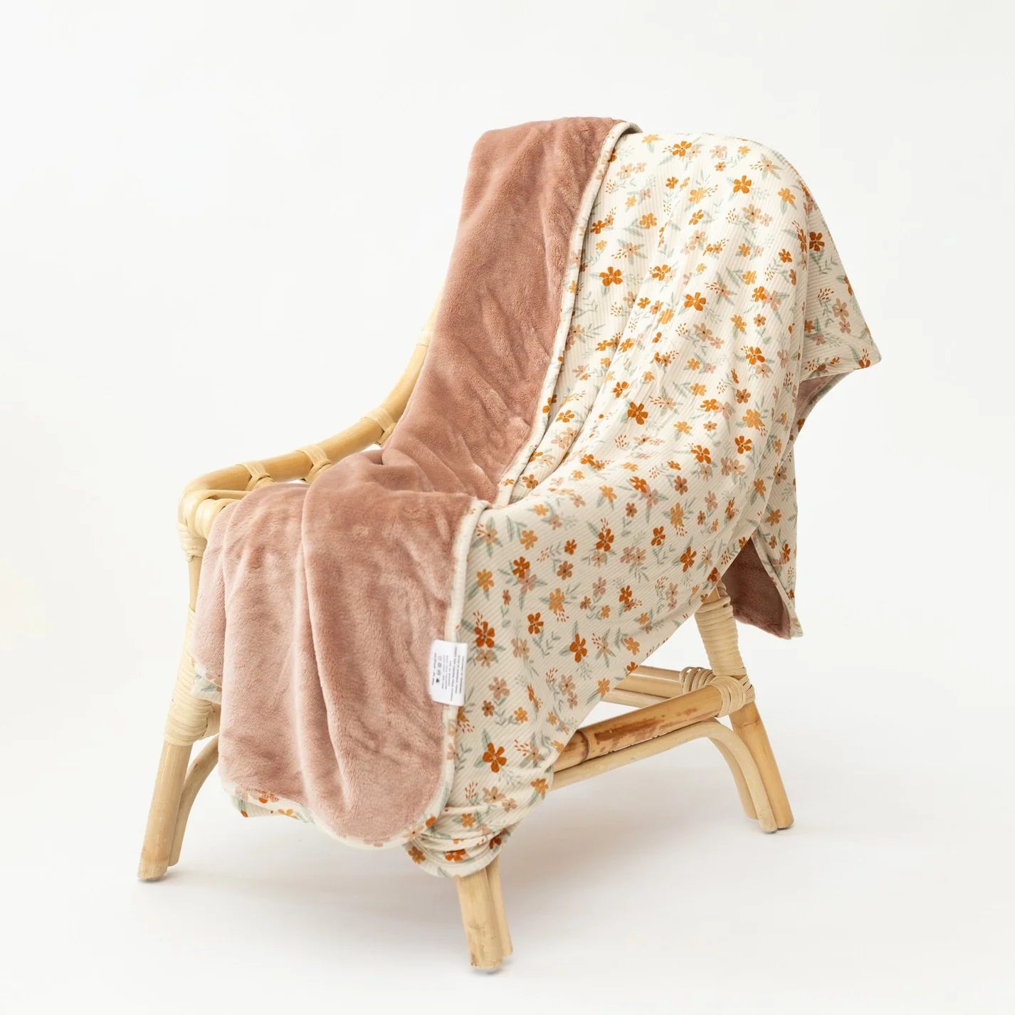 Autumn Floral (Small Ribbed) | Bamboo Plush Blanket