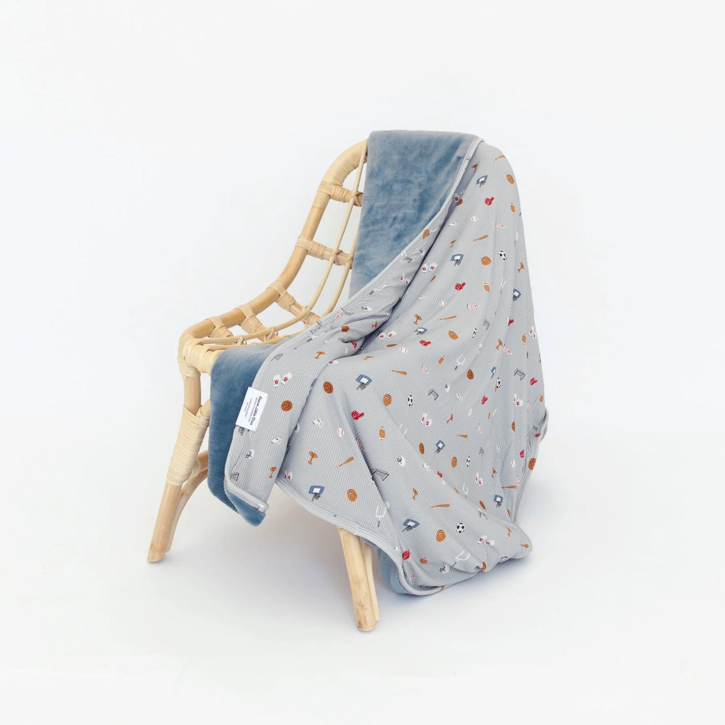 Sports Zone Small Ribbed Bamboo Plush Blanket