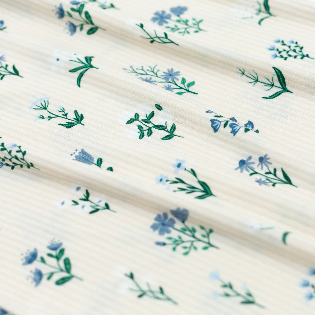 Bamboo Pajama Set | Morning Meadow Small Ribbed