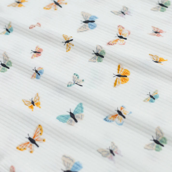 Butterflies Small Ribbed Blanket
