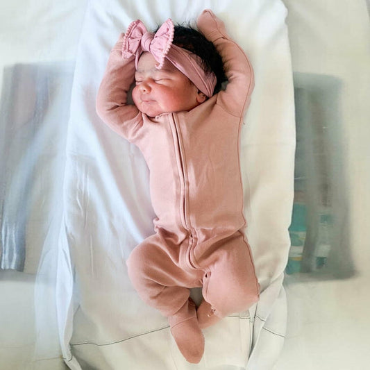 Mauve Footed Sleeper | 2-Way Zipper