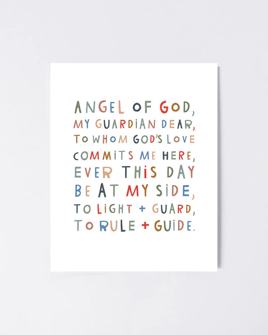 8x10 Guardian Angel Print | Angel of God Prayer