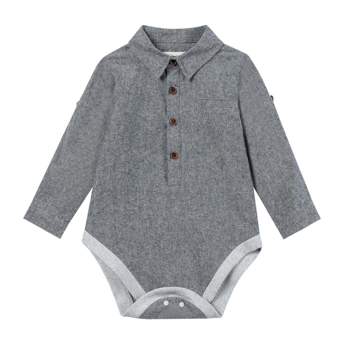 Jasper Woven Onesie | Navy Chambray