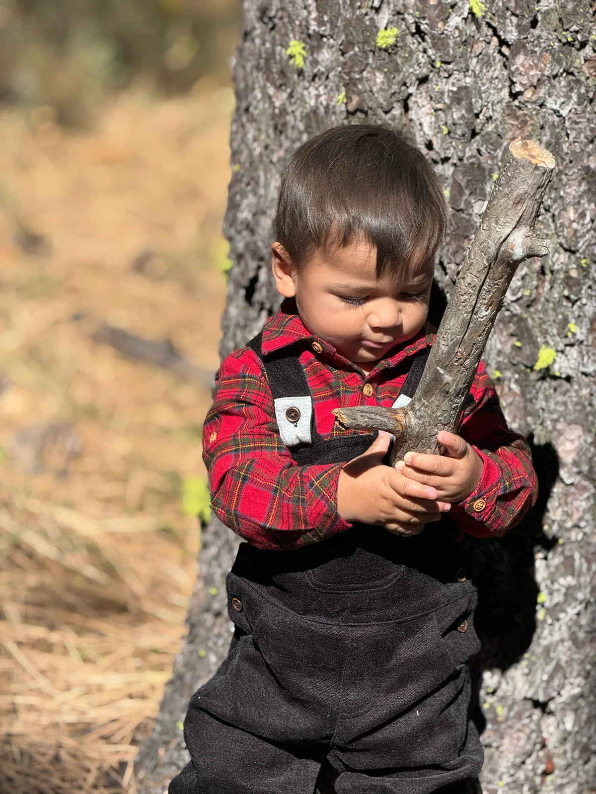 Jasper Woven Onesie | Festive Red Plaid