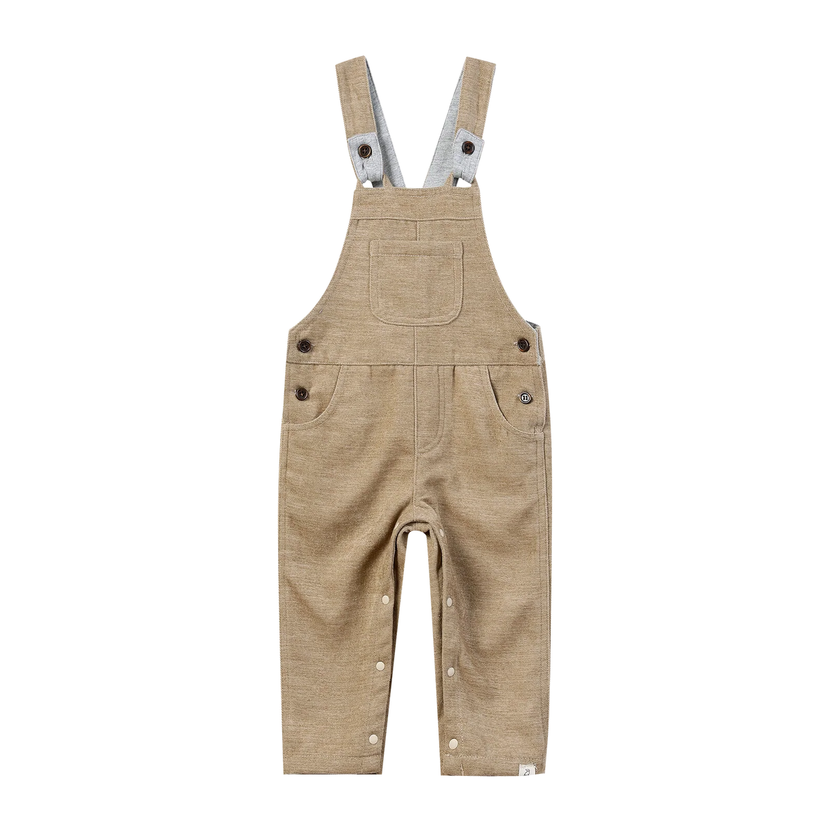 Gentry Woven Overalls | Beige Moleskin