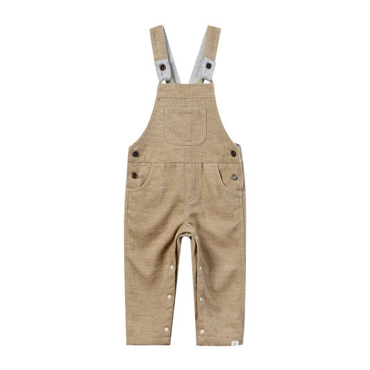 Gentry Woven Overalls | Beige Moleskin