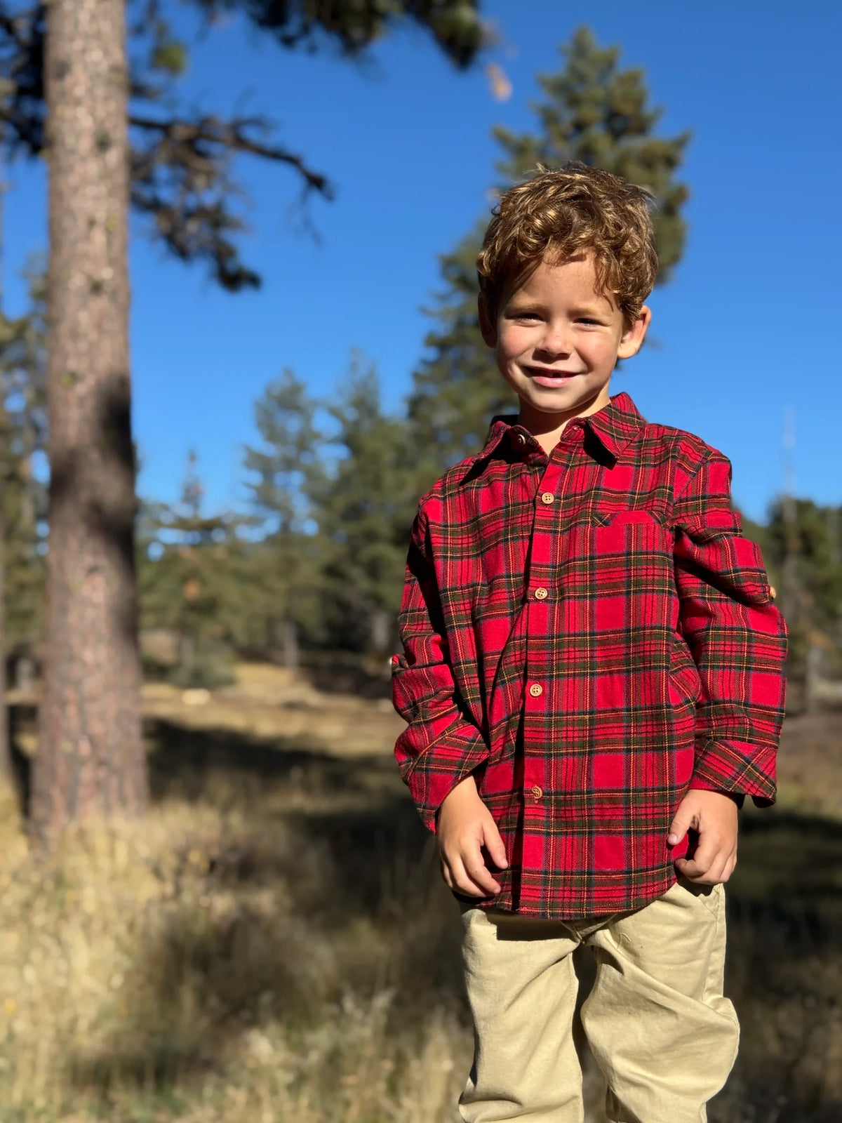 Atwood Woven Shirt | Festive Red Plaid
