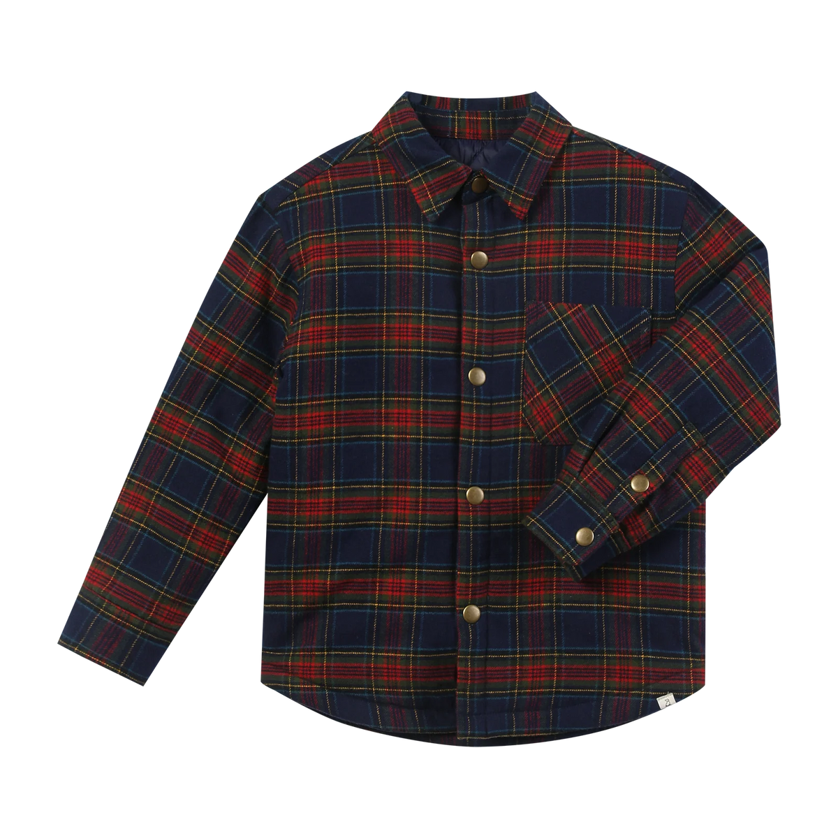 Hiker Padded Jacket | Navy Plaid