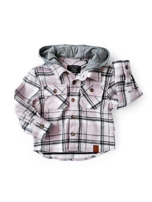 Removable Hooded Flannel | Purple Haze