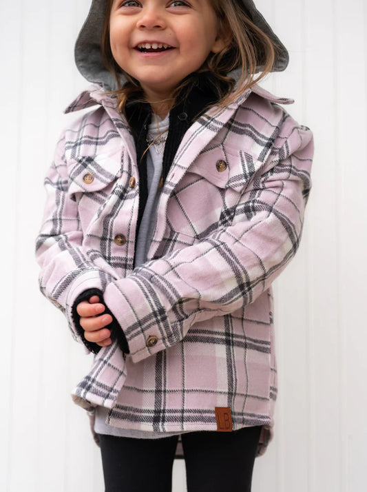 Removable Hooded Flannel | Purple Haze