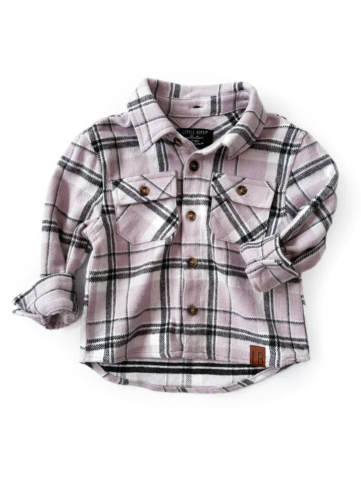 Removable Hooded Flannel | Purple Haze