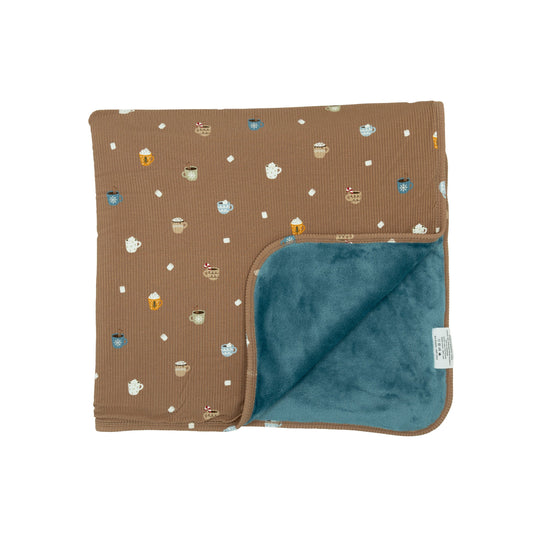 Hot Cocoa Small Ribbed Blanket