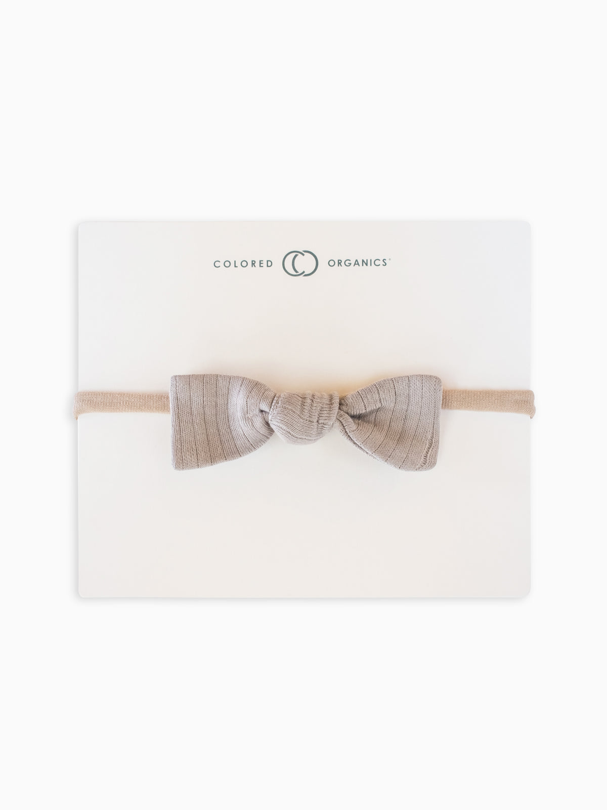 Organic Ribbed Bow Headband | Dove