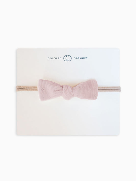 Organic Pointelle Bow Headband | Wisteria