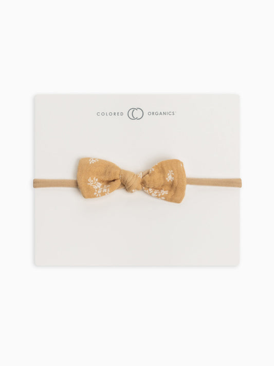 Organic Muslin Bow Headband | Honeysuckle