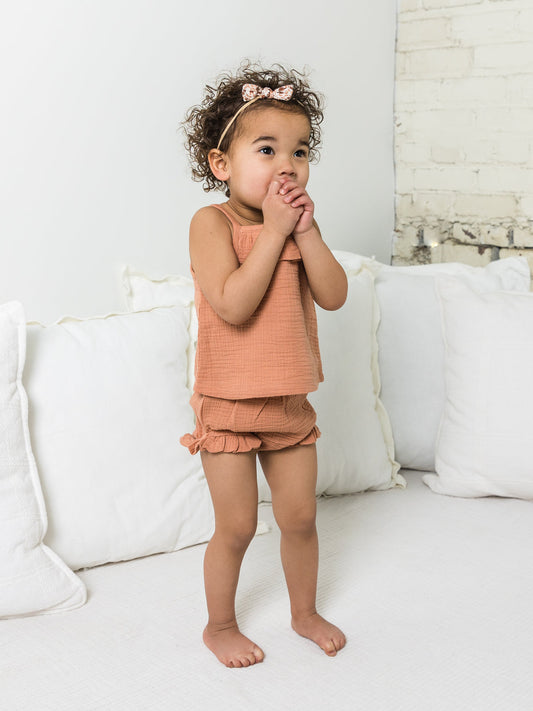Organic Muslin Bow Headband | Eden Floral