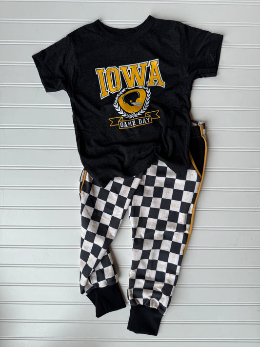 Iowa Game Day T-Shirt | Charcoal Black Triblend