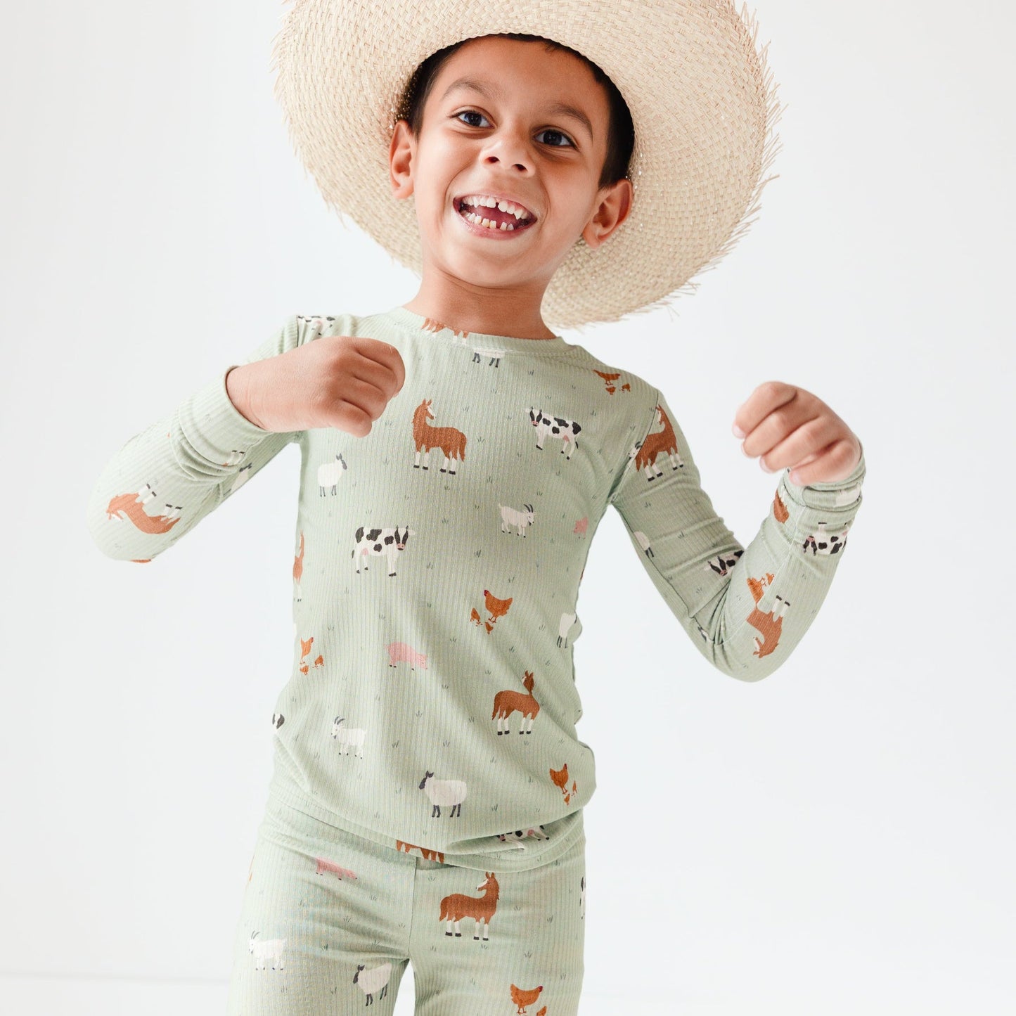 Bamboo Pajama Set | Farm Animals