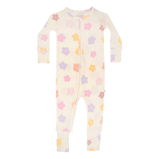 Convertible Feet Bamboo Zip Sleeper | Big Daisies