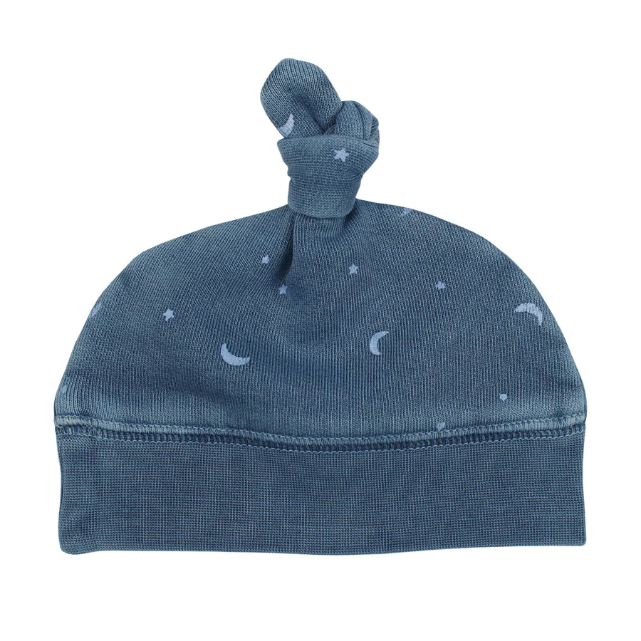 Organic Cozy Top-Knot Hat | Lake Moon