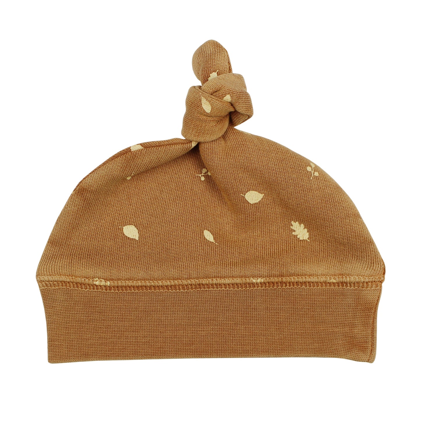 Organic Cozy Top-Knot Hat | Toffee Leaf