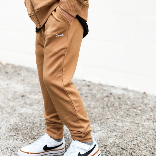 Bamboo French Terry Joggers | Camel