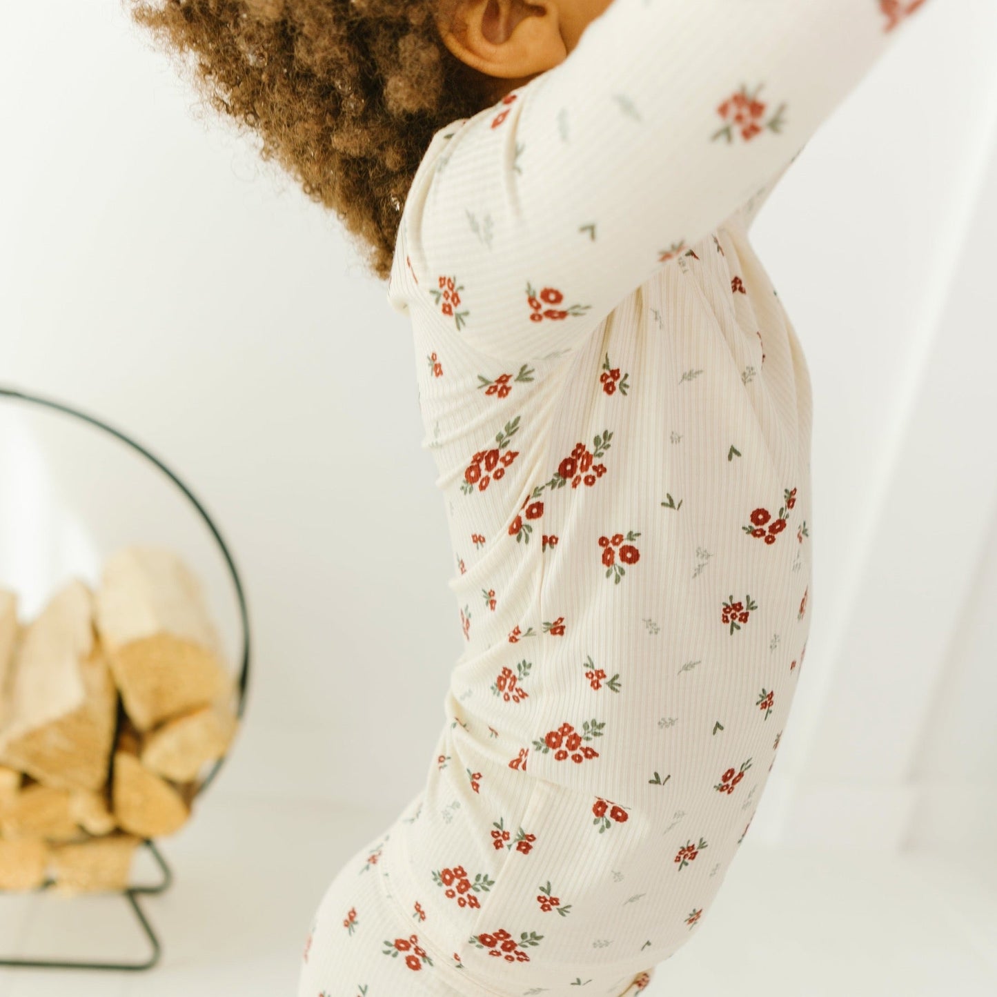 Ribbed Two-Piece Bamboo Pajama Set | Scattered Floral
