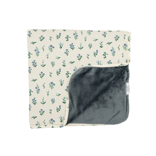 Morning Meadow Small Ribbed Bamboo Plush Blanket