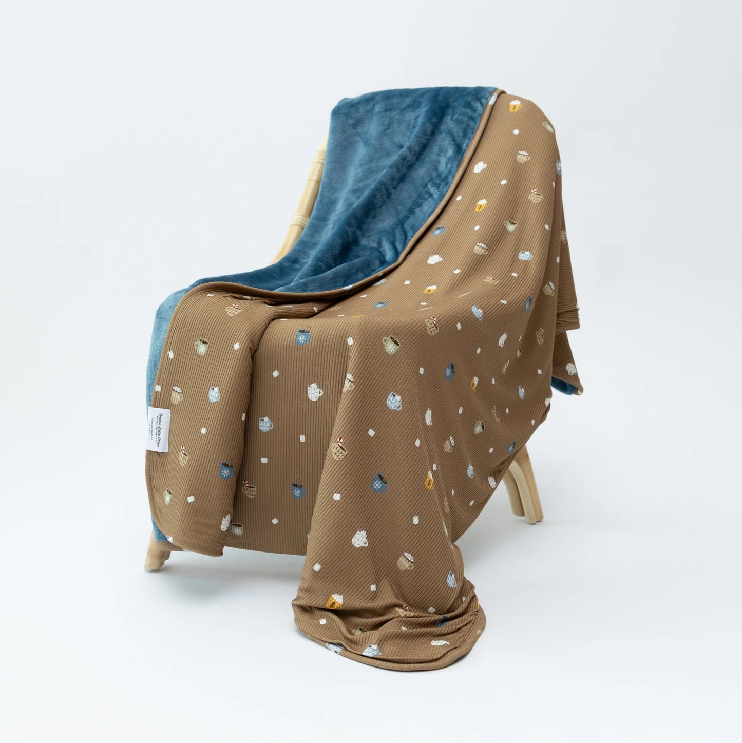 Hot Cocoa Small Ribbed Blanket