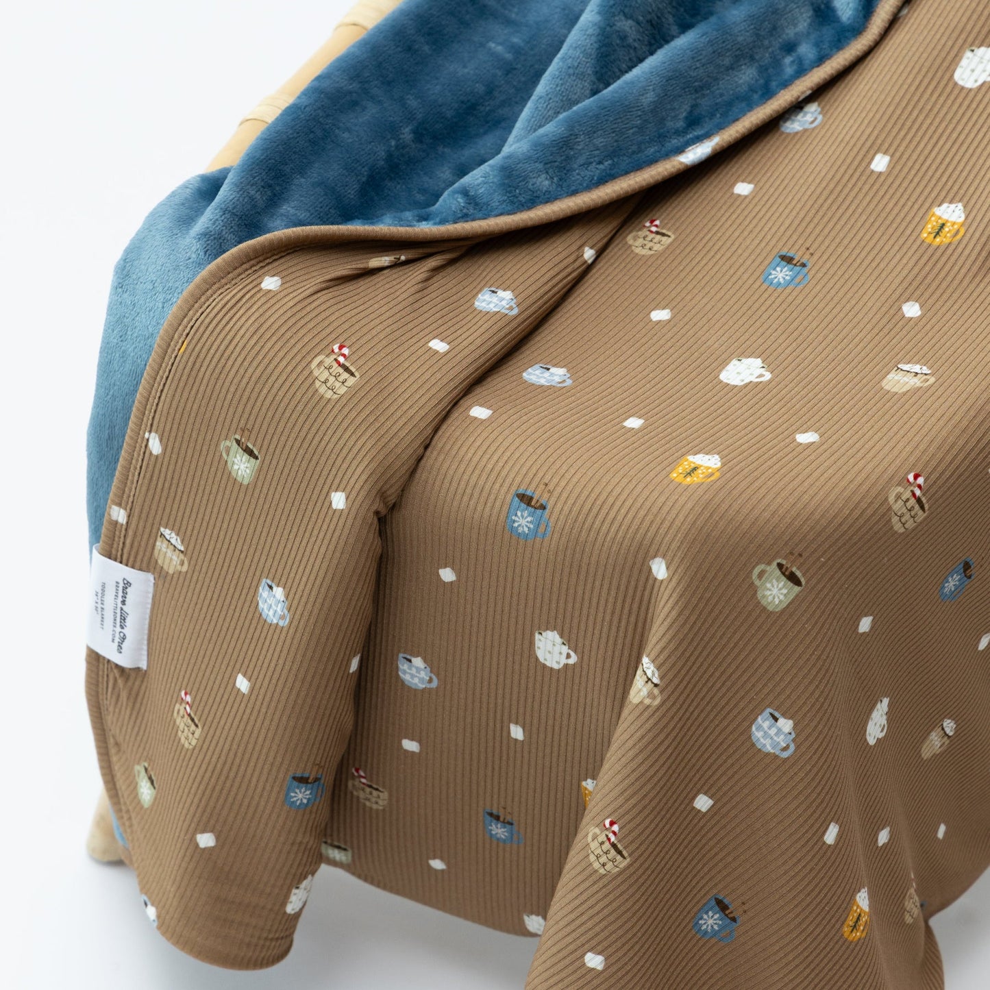 Hot Cocoa Small Ribbed Blanket