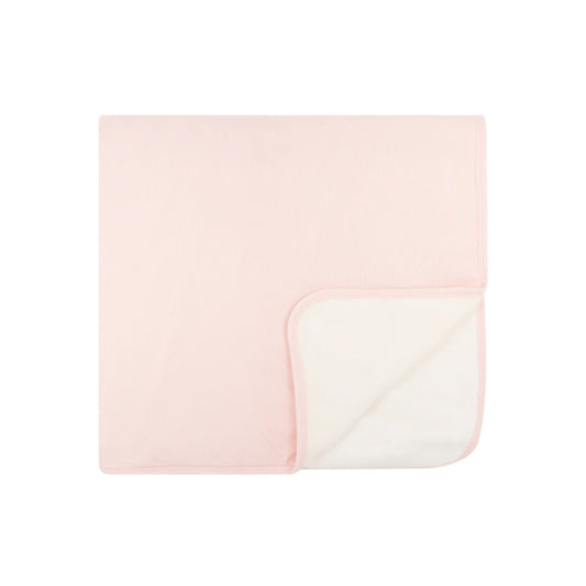 Ballet Pink Small Ribbed Bamboo Plush Blanket